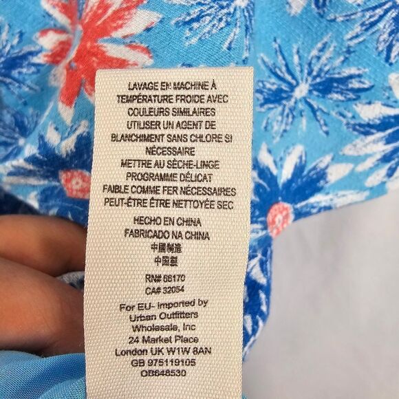 Free People Dark Star Cutout Dress in Blue Floral - Size S - Picture 11 of 11